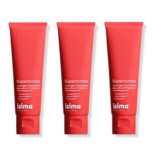 NEW 3x Isima by Shakira Súperbomba Triple Repair Peptide Hair Mask Travel Set